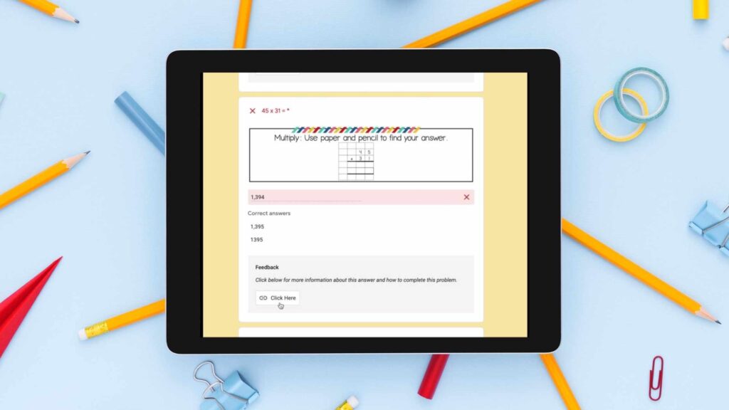 linking feedback to google forms