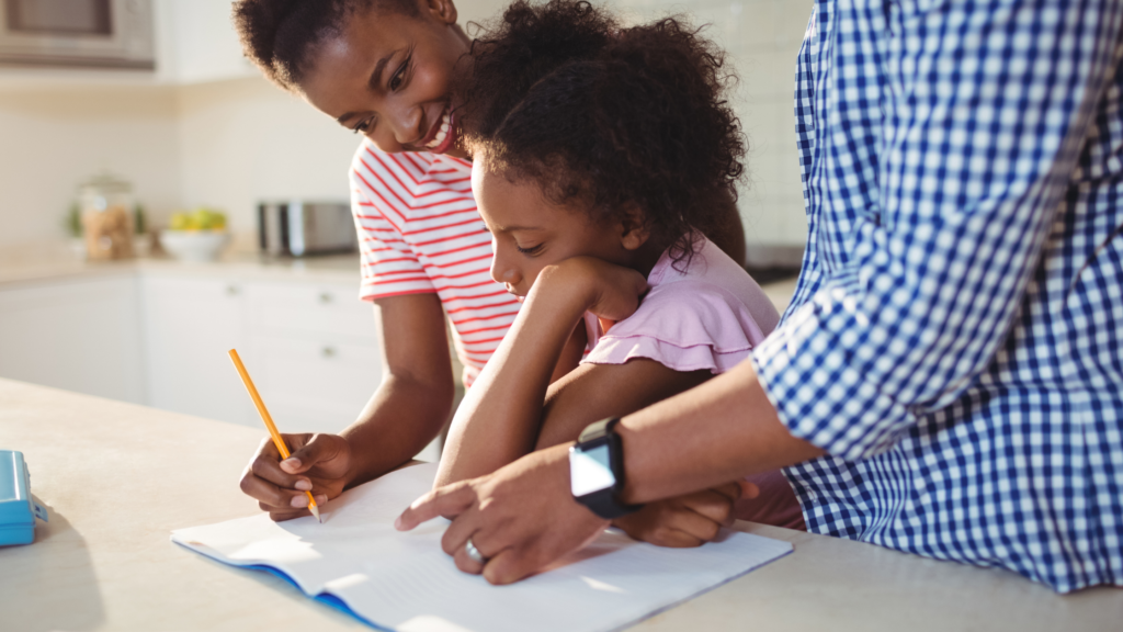 Parents support their child with homework. How to support parents with math distance learning.