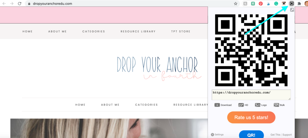 How to insert a  QR Code: QR Code Generator Extension in Chrome Browser